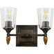 Vetiver 2 Light 14 inch DB Bath Light Wall Light in Dark Bronze